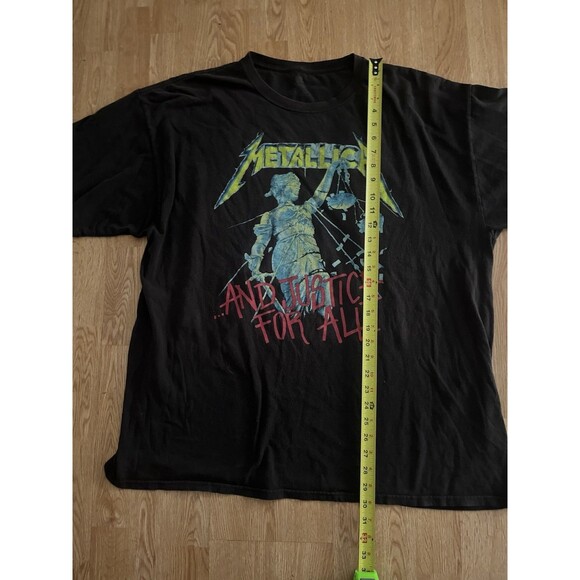 Vintage Metallica And Justice For All Black Graphic T-Shirt 2XL - Picture 5 of 6